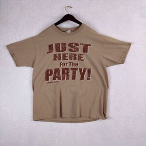 Y2K Style Anvil Just Here For the Party Funny Graphic T-Shirt Cotton XL